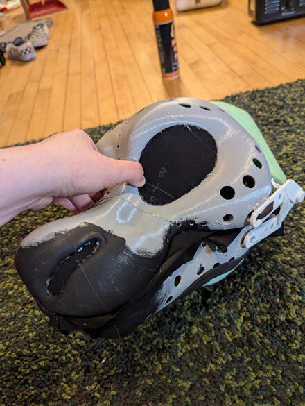 Stretched and glued in place as best As I could