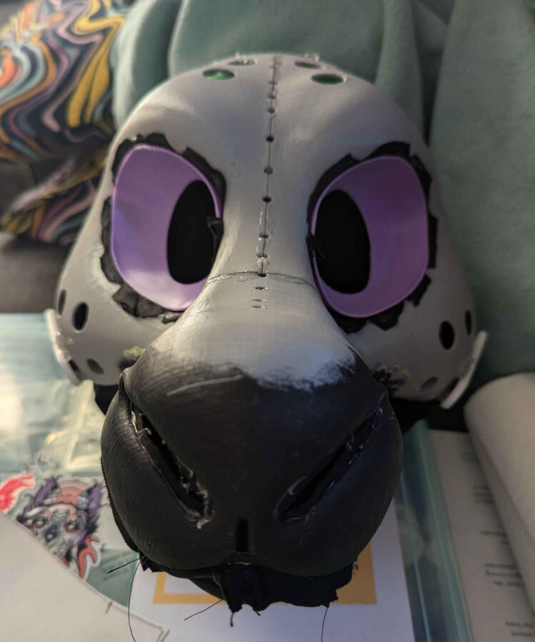 Eyes plates and fluff removed