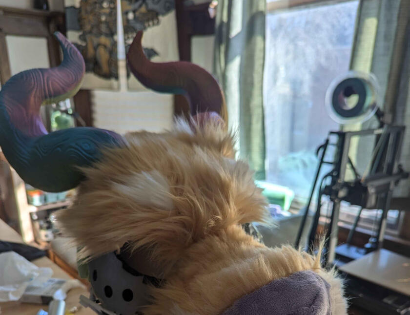 horns printed and fully attached via magnets